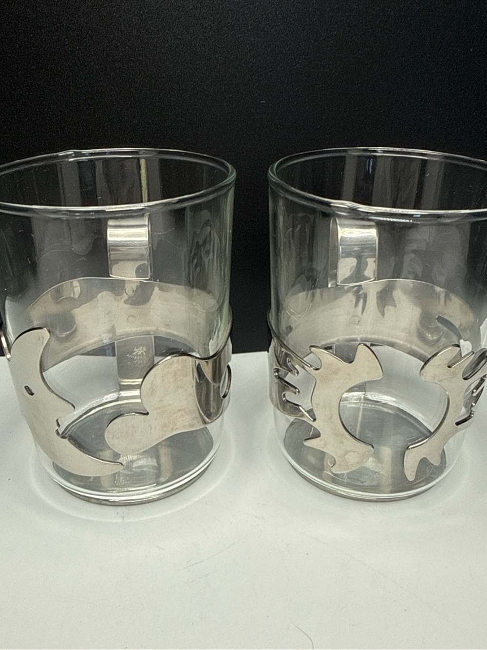 Vintage WMF Cromargan Celestial Tea Set of 2‎ Stainless Steel GERMANY